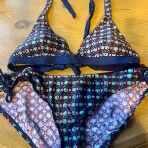 Patagonia Black and Blue Bikini Set
